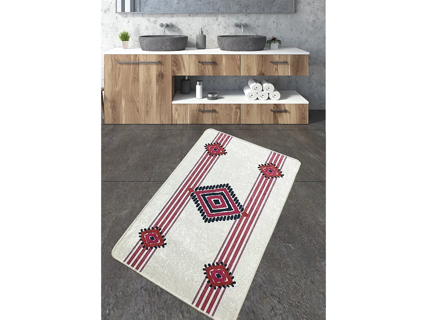 Alfombra de baño Meore Multicolor Discount