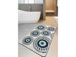 Outlet Alfombra de baño Occhio (70 x 120) verde gris azul oscuro verde Multicolor