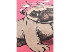 Alfombra De Baño|Ropa De Cama-Alfombra de baño Pink Pug DJT (100 cm) Multicolor