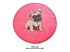 Alfombra De Baño|Ropa De Cama-Alfombra de baño Pink Pug DJT (100 cm) Multicolor