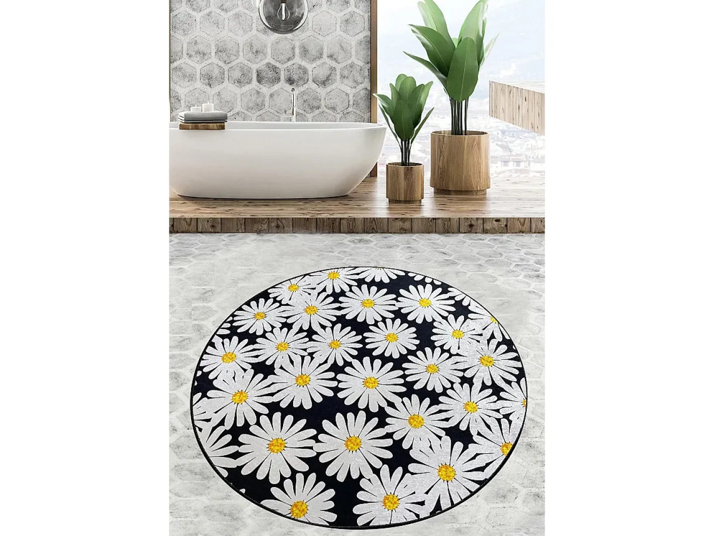 Alfombra de baño Primula Djt (200 cm) Multicolor Sale