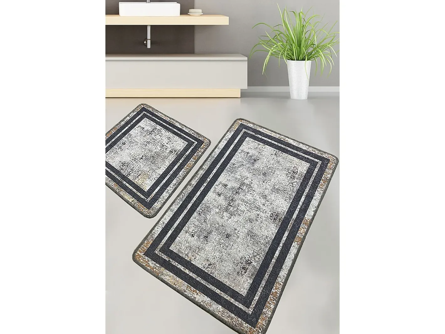 Clearance Alfombra de baño Set (2 piezas) Sione Multicolor