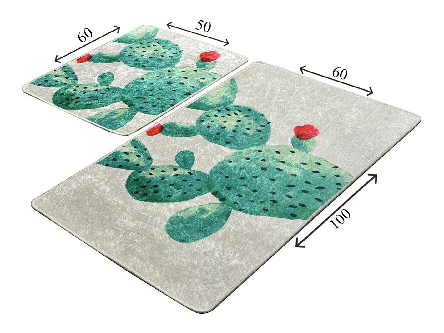 Alfombra De Baño|Ropa De Cama-Alfombra de baño Set (2 piezas) Green DJT Multicolor