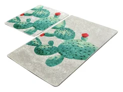 Alfombra De Baño|Ropa De Cama-Alfombra de baño Set (2 piezas) Green DJT Multicolor