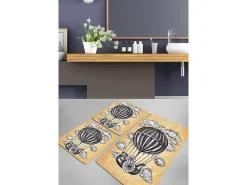 Alfombra De Baño|Ropa De Cama-Alfombra de baño Set (3 piezas) Propeller blanco amarillo Multicolor