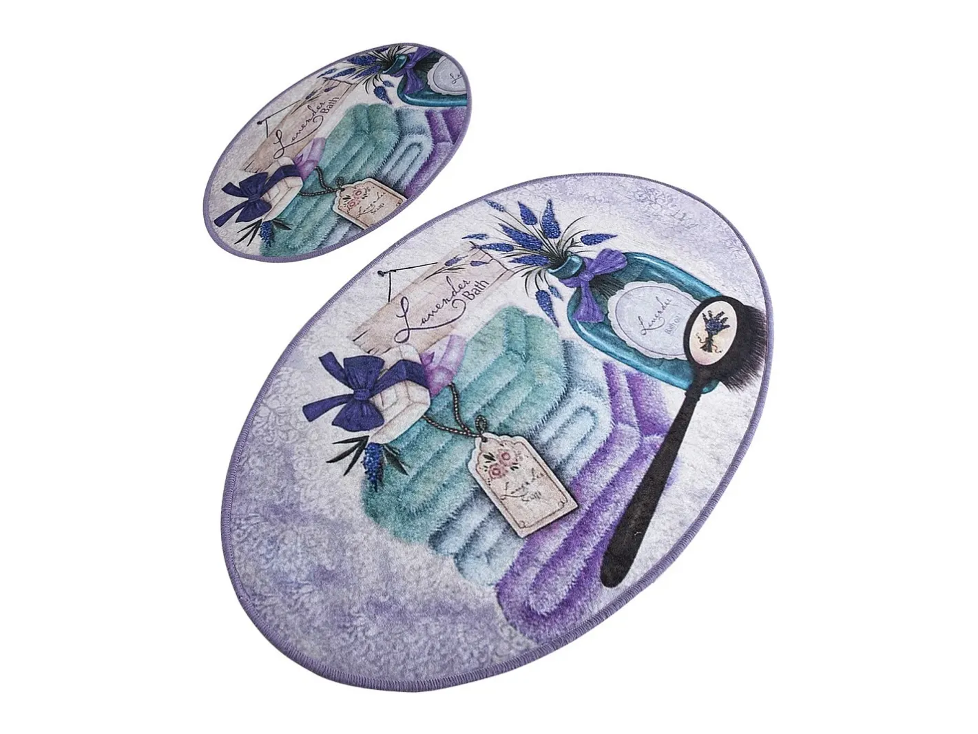 Alfombra de baño Set (2 piezas) Lavanta DJT Multicolor Discount