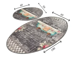 Alfombra de baño Set (2 piezas) Bain Multicolor Discount
