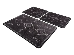 Alfombra de baño Set (3 piezas) Antiguo gris oscuro Multicolor Best