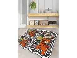 Alfombra de baño Set (3 piezas) Wild Animals Multicolor New