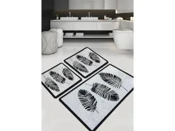 Alfombra De Baño|Ropa De Cama-Alfombra de baño Set (3 piezas) Hoja Djt Multicolor