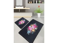New Alfombra de baño Set (2 piezas) Blomst Multicolor