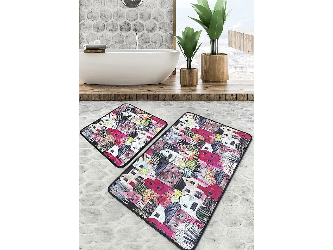 New Alfombra de baño Set (2 piezas) Fale Multicolor