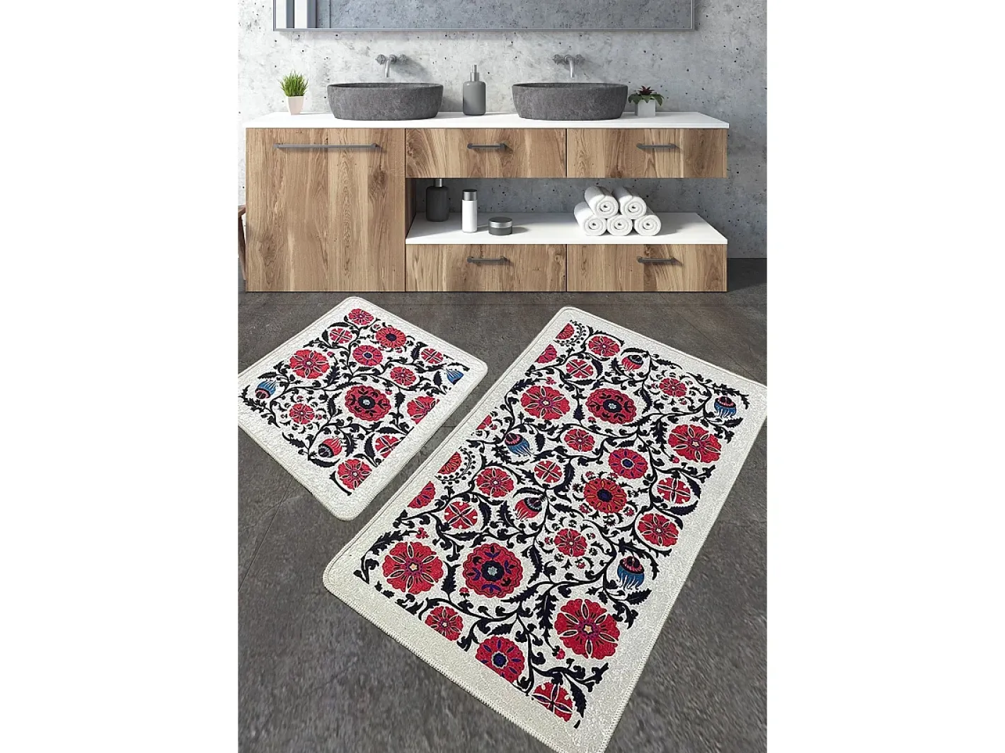 Alfombra De Baño|Ropa De Cama-Alfombra de baño Set (2 piezas) Sheffield Multicolor