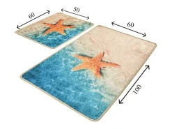 Sale Alfombra de baño Set (2 piezas) Stella Multicolor