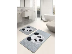 Alfombra de baño Set (2 piezas) Huge Panda DJT gris negro blanco Multicolor Hot