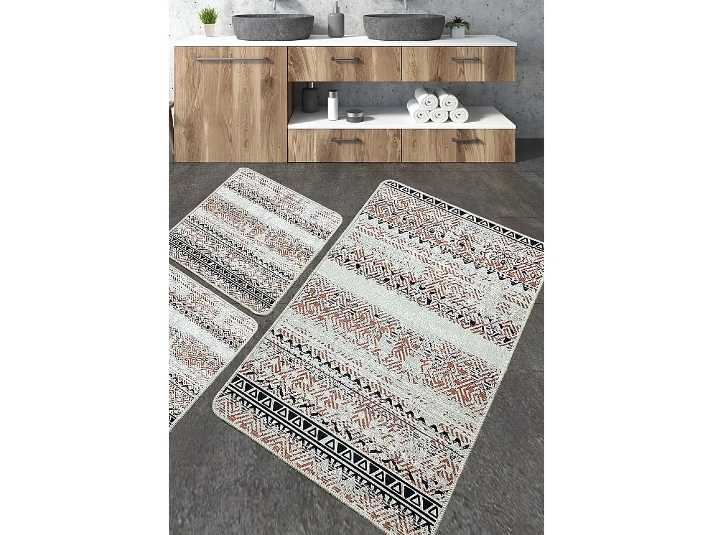 Hot Alfombra de baño Set (3 piezas) Raquel Multicolor