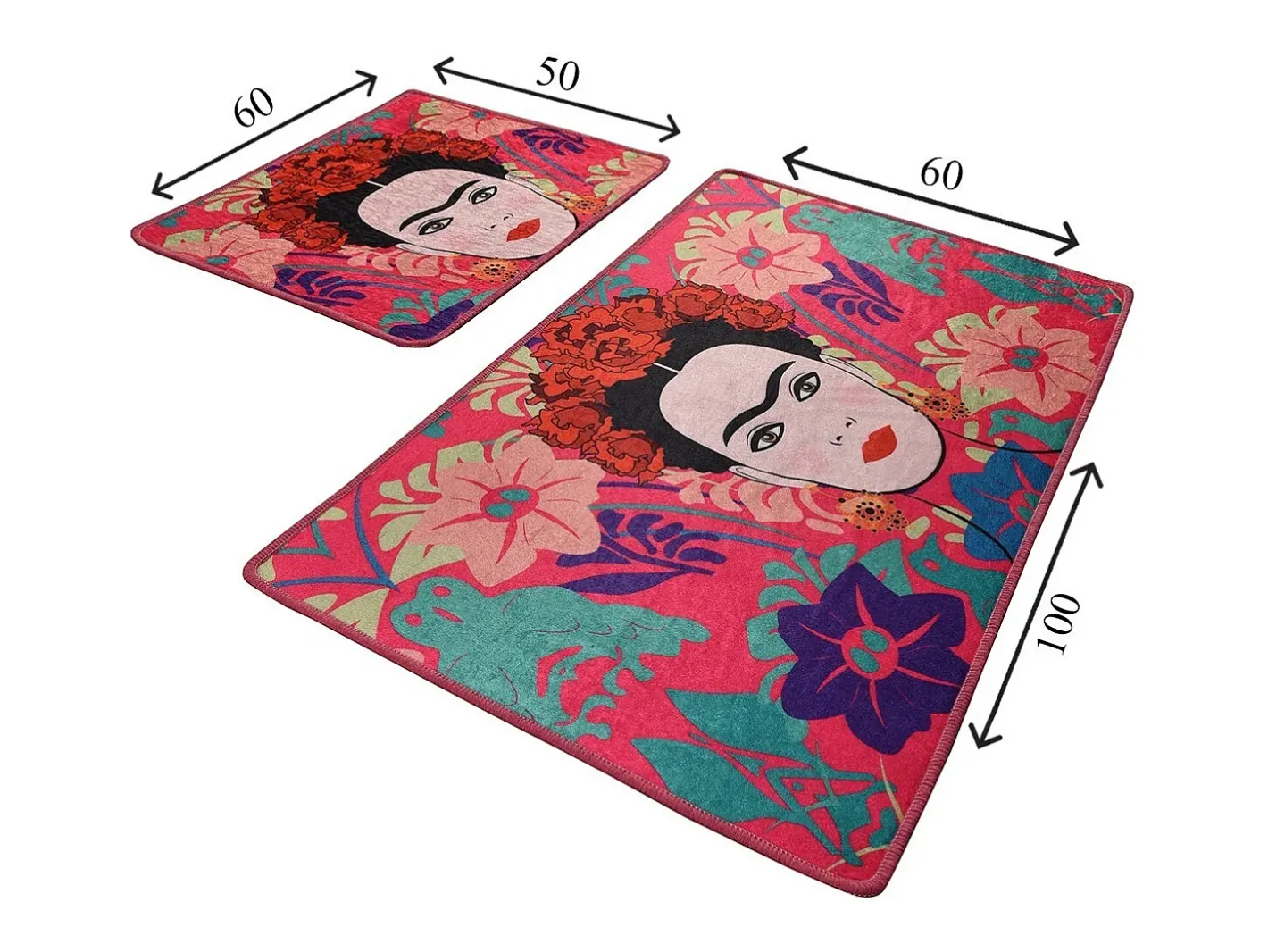 Alfombra de baño Set (2 piezas) Frida Multicolor Best