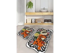 Hot Alfombra de baño Set (2 piezas) Wild Animals Multicolor