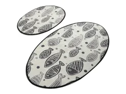Best Alfombra de baño Set (2 piezas) Fish DJT Multicolor