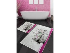 Alfombra De Baño|Ropa De Cama-Alfombra de baño Set (2 piezas) Polipra Djt Multicolor