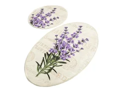 Outlet Alfombra de baño Set (2 piezas) Lavender DJT Multicolor