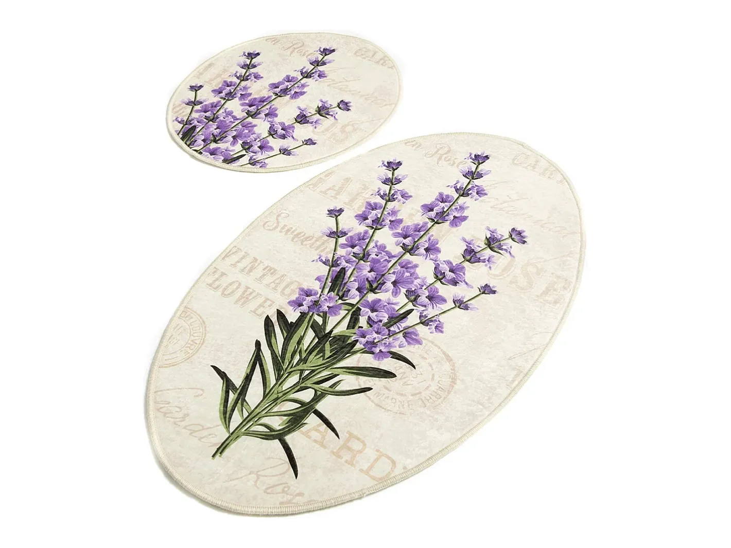 Outlet Alfombra de baño Set (2 piezas) Lavender DJT Multicolor