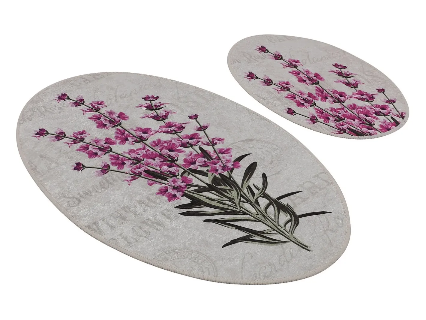 Outlet Alfombra de baño Set (2 piezas) Lavender DJT Multicolor