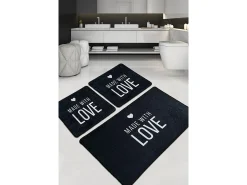 Alfombra de baño Set (3 piezas) Con Amore Djt Multicolor Hot