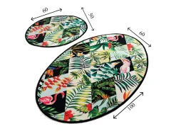 Alfombra de baño Set (2 piezas) Patch DJT Multicolor