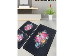 Alfombra de baño Set (3 piezas) Blomst Multicolor Discount