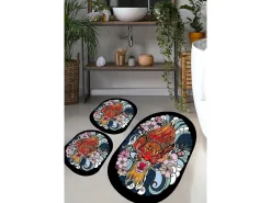 Alfombra de baño Set (3 piezas) Lakingo Multicolor New