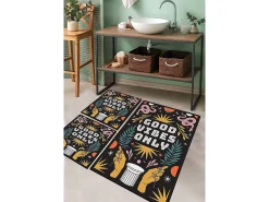 Alfombra De Baño|Ropa De Cama-Alfombra de baño Set (3 piezas) Snake Trinket Multicolor