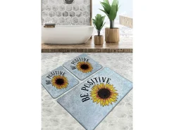 Alfombra De Baño|Ropa De Cama-Alfombra de baño Set (3 piezas) Be Positive Djt Multicolor