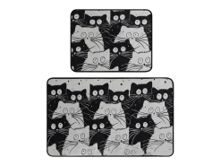 Alfombra De Baño|Ropa De Cama-Alfombra de baño Set (2 piezas) White Cats Multicolor