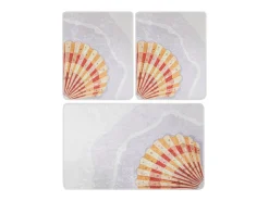 Alfombra de baño Set (3 piezas) Concha Djt Multicolor Discount