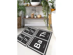 Alfombra de baño Set (3 piezas) Barium Multicolor Sale