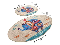 Alfombra de baño Set (2 piezas) Etnic Multicolor Sale
