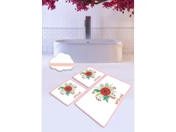 Outlet Alfombra de baño Set (3 piezas) With Love Multicolor