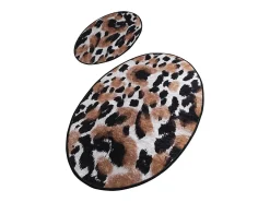 Clearance Alfombra de baño Set (2 piezas) Leopard DJT Multicolor