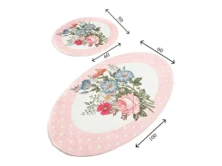Alfombra De Baño|Ropa De Cama-Alfombra de baño Set (2 piezas) Coco DJT Multicolor