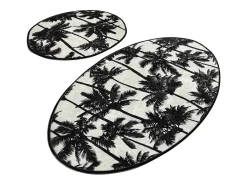 Alfombra de baño Set (2 piezas) Palm DJT Multicolor New