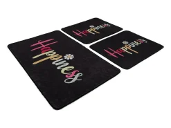 Alfombra De Baño|Ropa De Cama-Alfombra de baño Set (3 piezas) Happiness Djt Multicolor