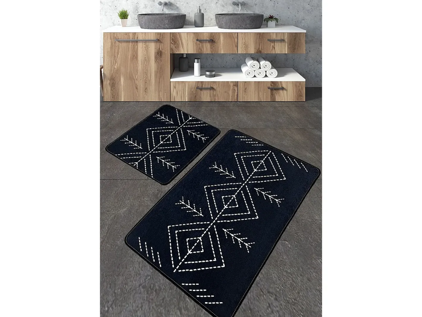 Hot Alfombra de baño Set (2 piezas) Lau Multicolor