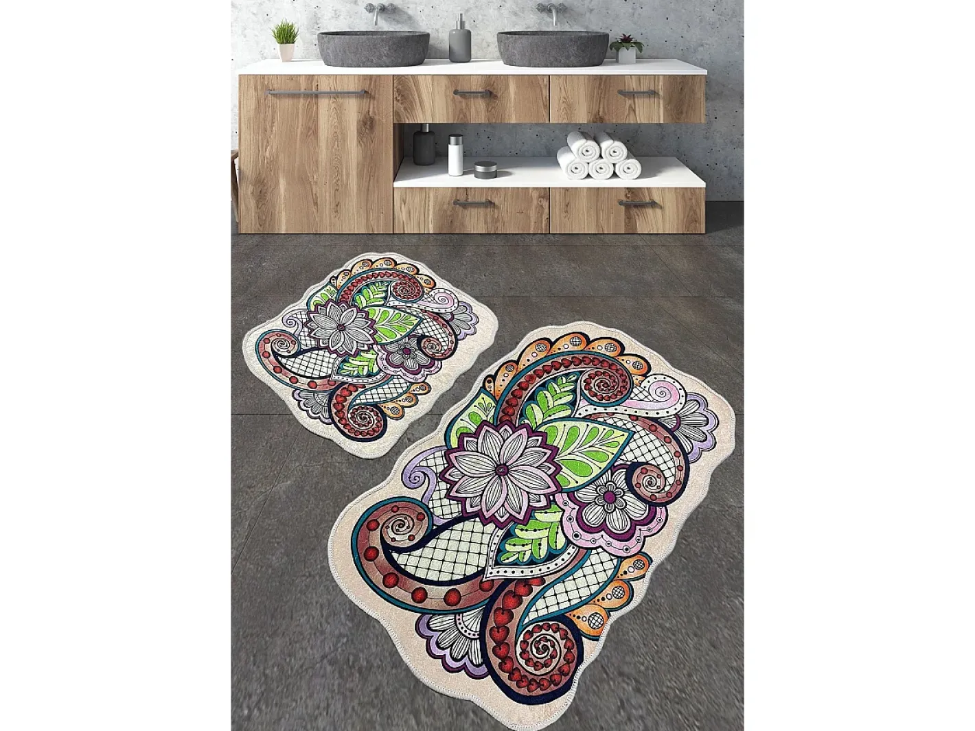 Alfombra de baño Set (2 piezas) Forme Multicolor