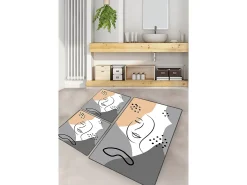 New Alfombra de baño Set (3 piezas) Smiling Face Multicolor