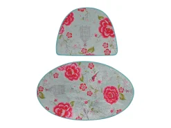 Online Alfombra de baño Set (2 piezas) Lara Oval Multicolor