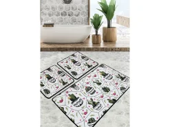 Discount Alfombra de baño Set (3 piezas) Glauce Djt Multicolor