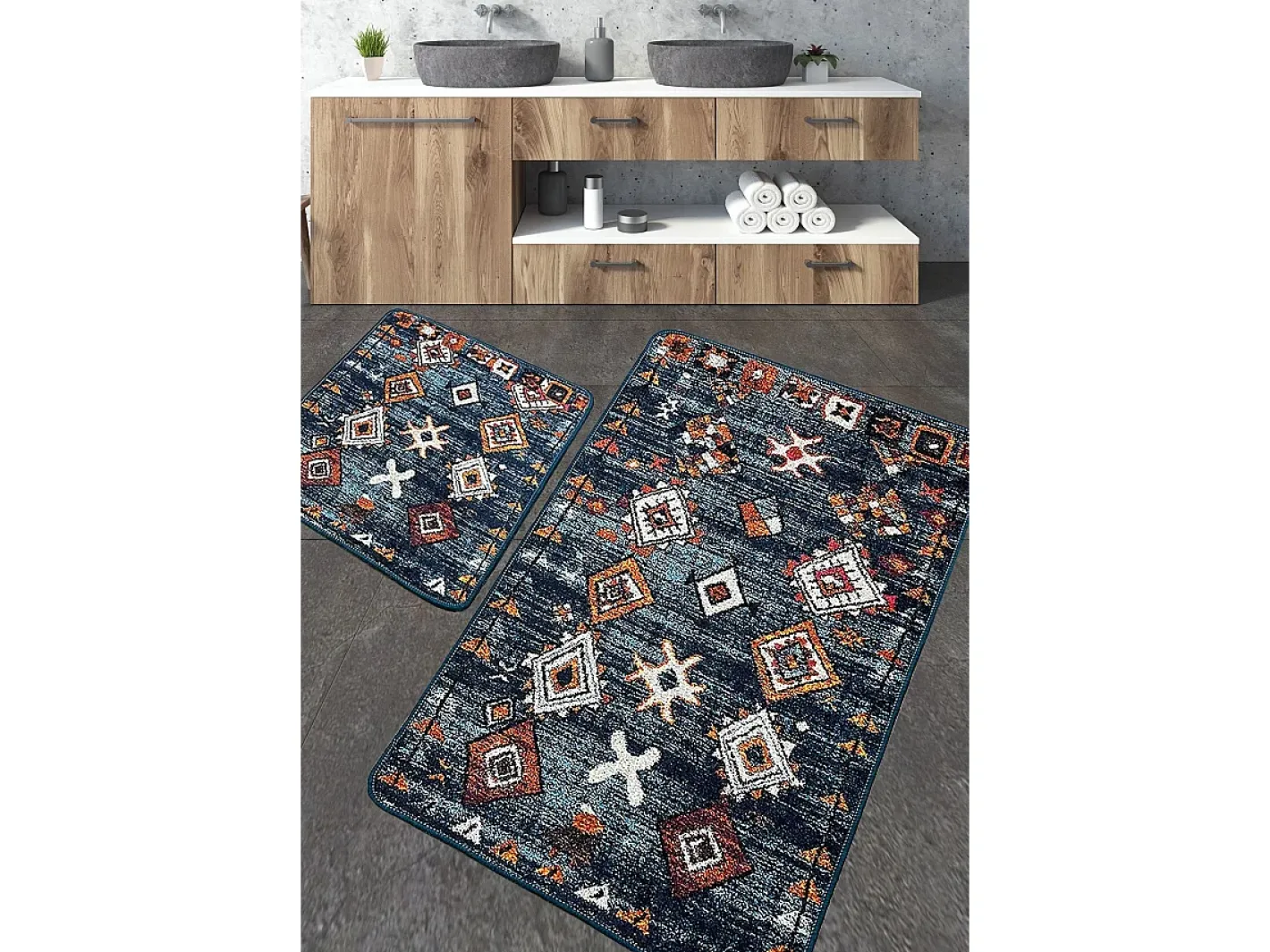 Hot Alfombra de baño Set (2 piezas) Ressal Multicolor