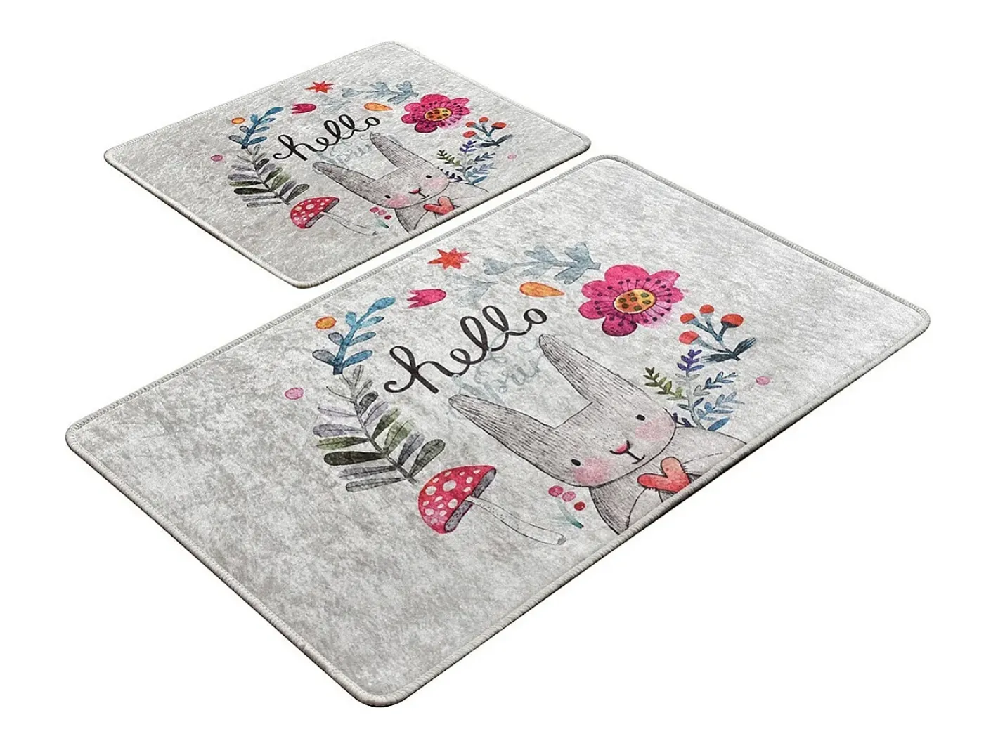 Alfombra de baño Set (2 piezas) Hello Spring Multicolor