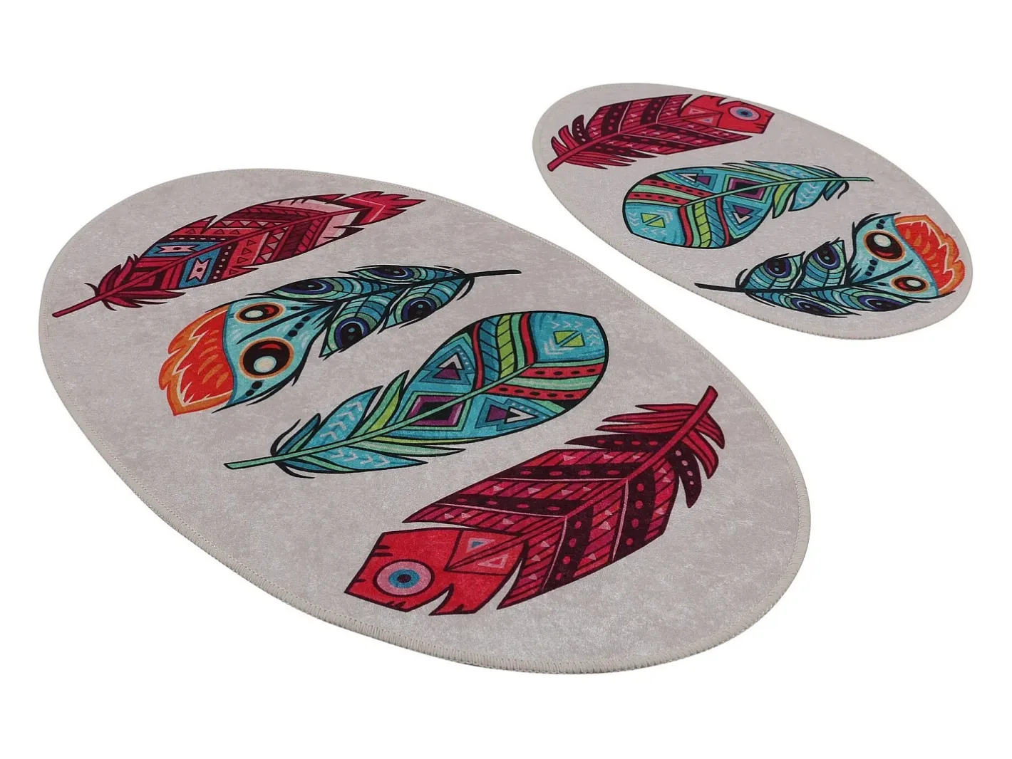Alfombra De Baño|Ropa De Cama-Alfombra de baño Set (2 piezas) Feather DJT Multicolor